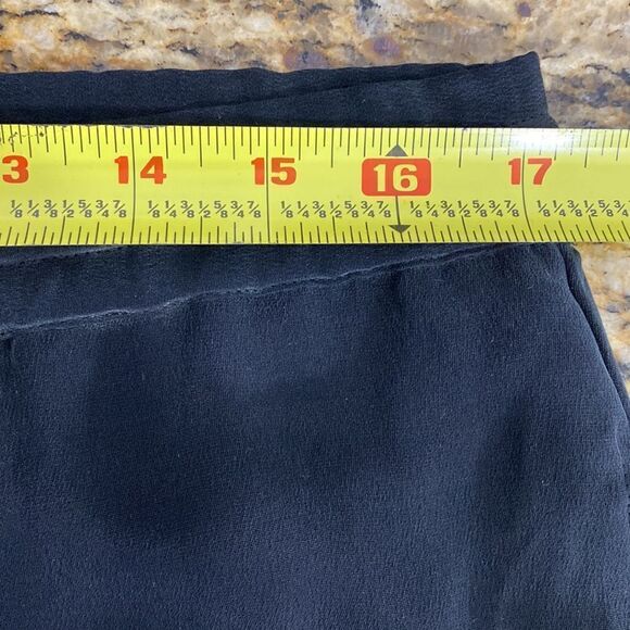 Laura Leigh Ltd Silk Black High Rise Straight Leg Pants Size M - Picture 6 of 8